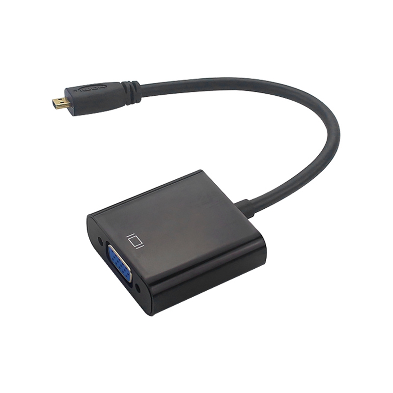 Micro- to VGA Adapter Cable 1080P Video Converter with Audio Jack USB Power Cable for Camera 4. 
