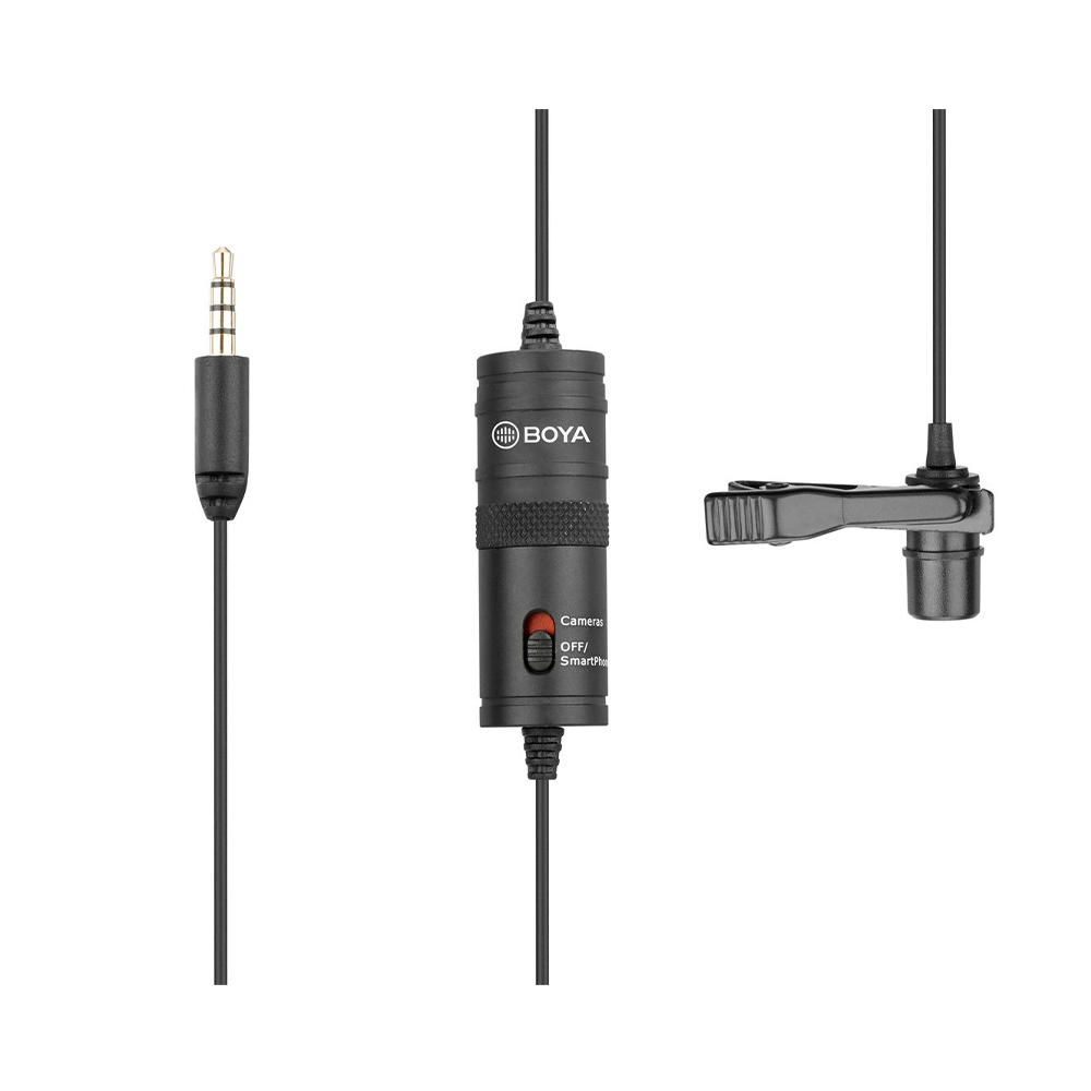 BOYA BY-M1 Condenser Professional Lavalier Lapel Microphone for PC iPhone Camera YouTube Recording Blogger Podcast. 