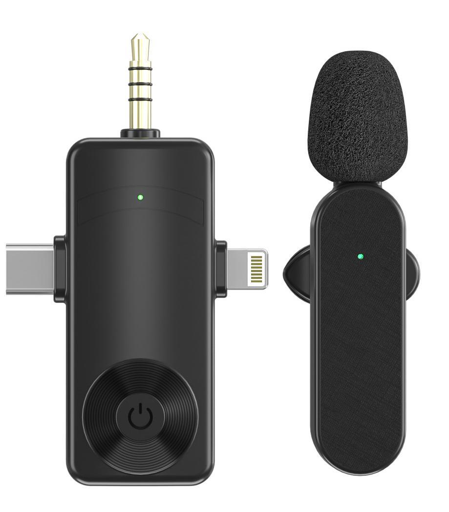 K15 upgraded version of the new private model wireless lavalier microphone 3-in-1 bluetooth Douyin mobile phone live microphone. 