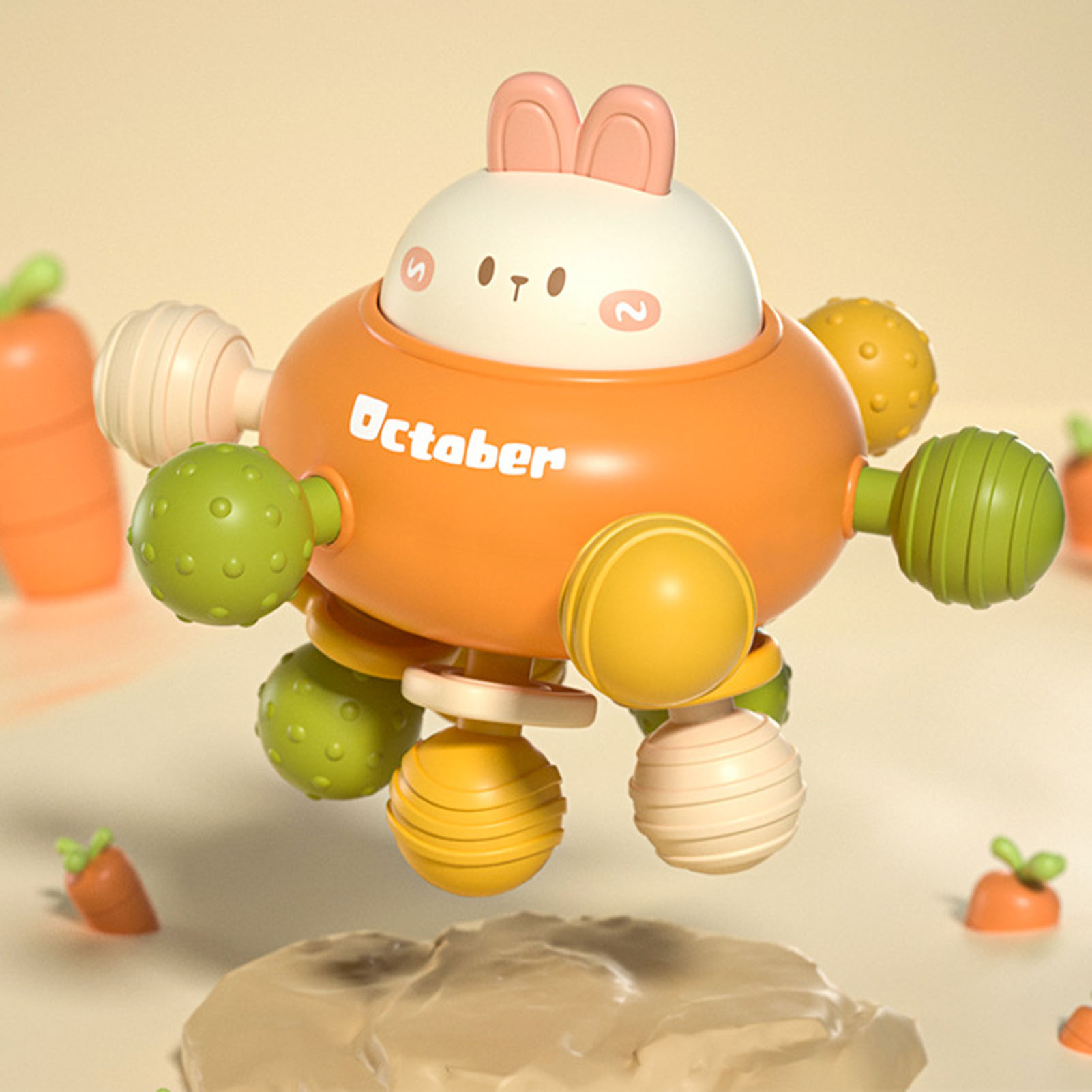 Vist Fox Child Ball Toy Multifunctional Soft Teether Sensory Training Toy