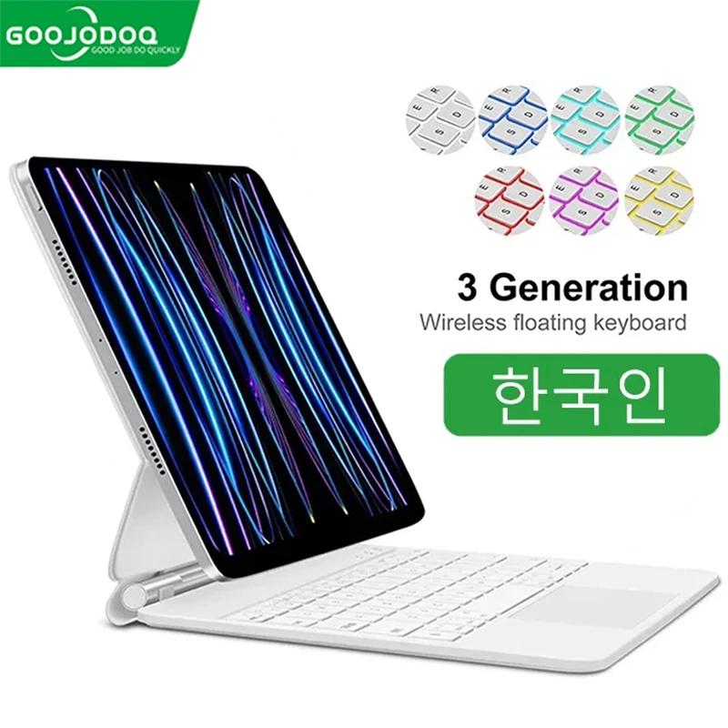 GOOJODOQ Magic Keyboard for iPad Pro 11 2024 Air 4 Air 5 Air 6 for iPad 12.9 10th Generation 6th 5th 4th 3rd Gen Cover Case