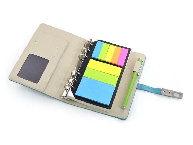 Sticky Notes Memo Pad Diary Stationary With 6 Rings. 