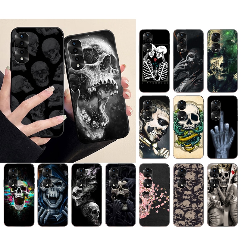 rim Reaper Skull Skeleton Phone Case for Huawei Honor X9 X8 X7 X6 70 50 10X 20 9 8 Lite 8A 8S 8X 9X 9A 9S 7C 10i View 10