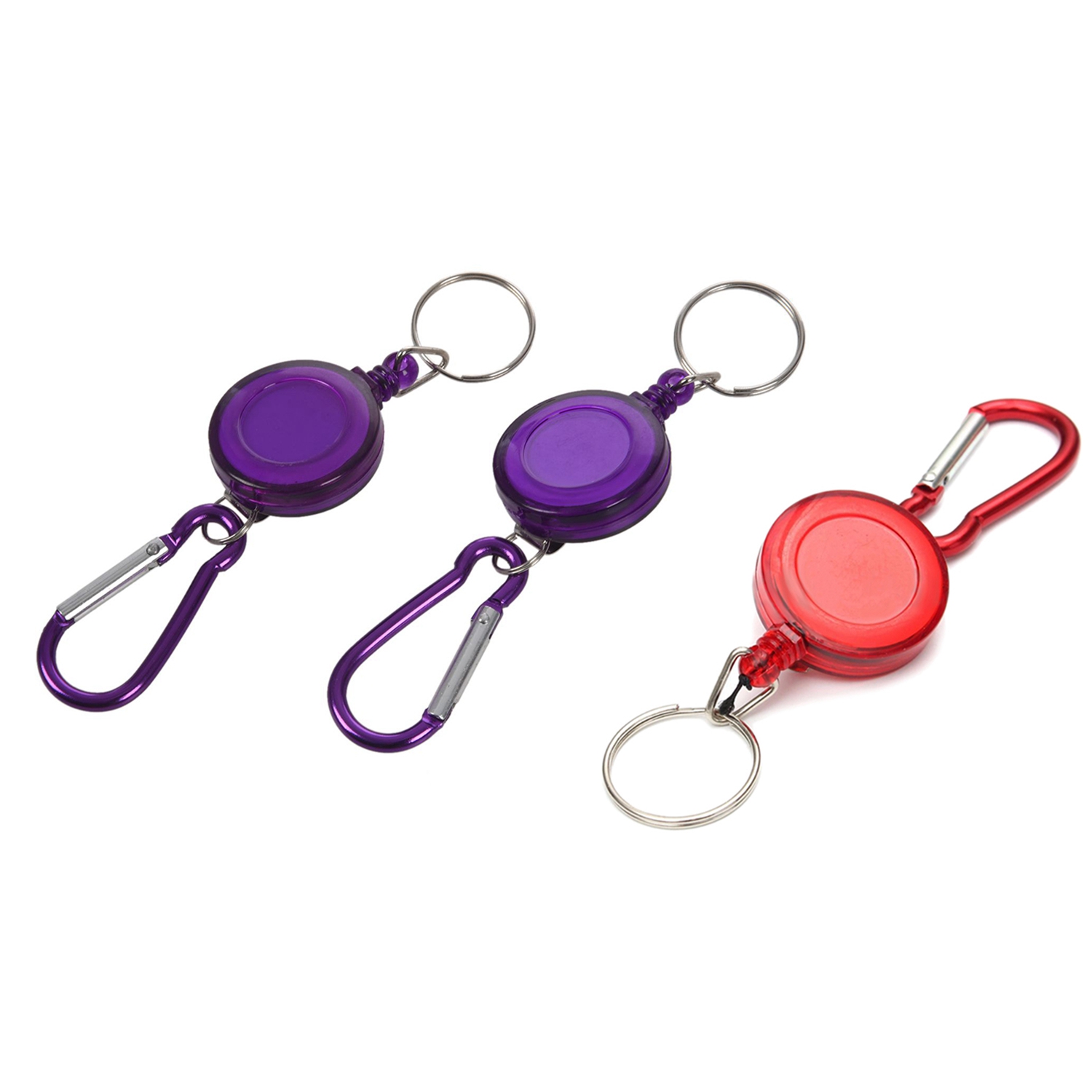 BADGE REEL RETRACTABLE RECOIL YOYO SKI PASS ID CARD HOLDER KEY CHAIN