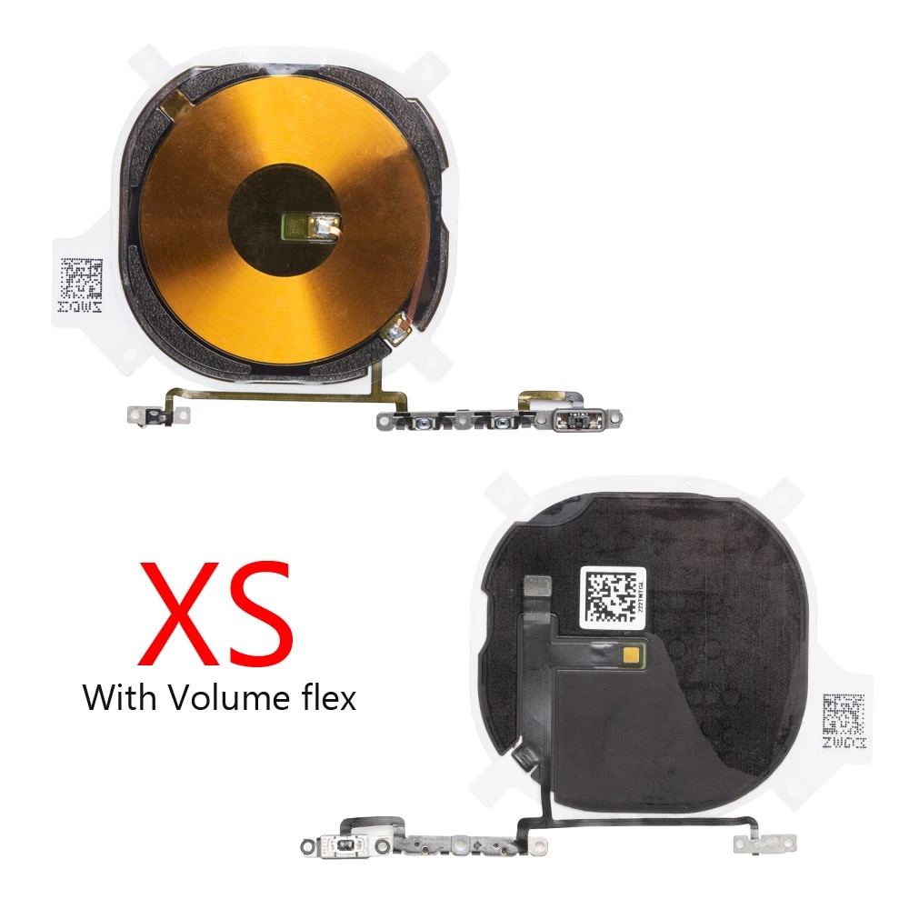 NFC Chip For iPhone X XR XS 11 12 13 Pro Max Wireless Charging Charger Panel Coil Sticker With Volume Button Flex Cable. 
