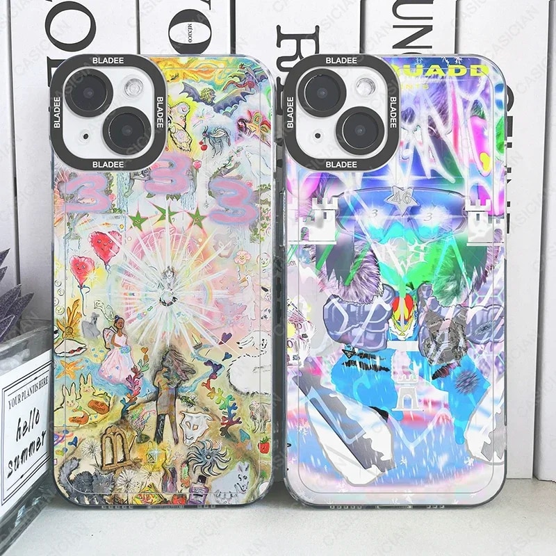 Bladee 333 Drain Gang IceDancer Eversince Ticket Phone Case For iPhone 15 14 13 12 11 Pro Max Mini XS X XR SE Soft Clear Cover Outlier Aeuinv