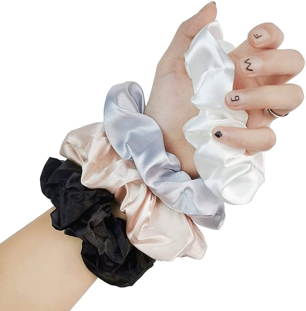 Hand Band Scrunchie Hair Silk Band For Girls 4 pcs