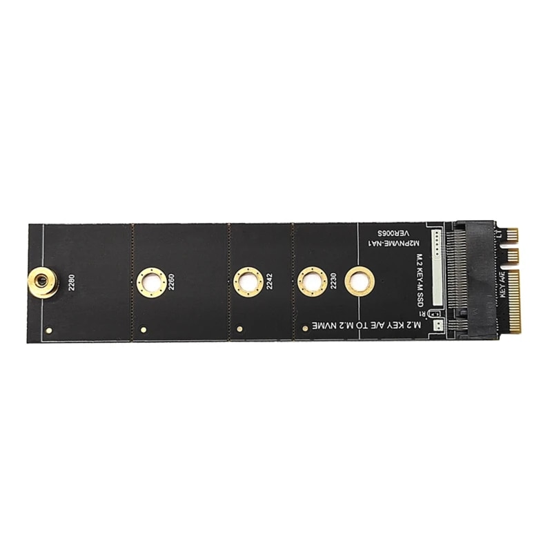 M2 NVME KEY-M to A/E Expansion Adapter Support for .2 SSD 2230-2280 WiFi Interf T3EB