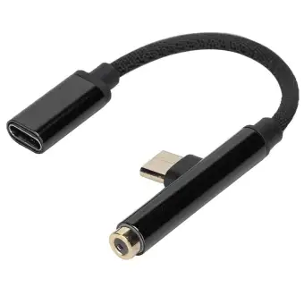 2PCS 2 in 1 Type-C to 3.5mm Music Listening Char g Call Earphone Headset Audio Adapter Cable