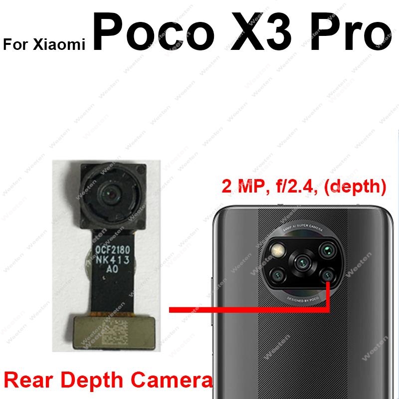 Front Rear Camera For Xiaomi Poco X3 Pro X3 NFC Main Back Front Samll Facing Camera Flex Cable Parts. 