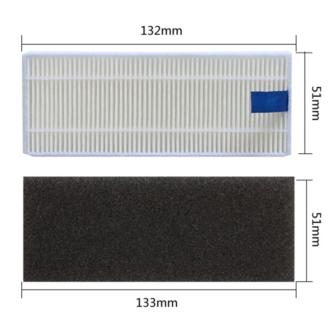 Replacement Hepa Filter Side Brush For Rowenta Tefal Explorer 20 40 Serie Smart Force isweep x3 Robotic Vacuum Cleaner Parts-Set B. 