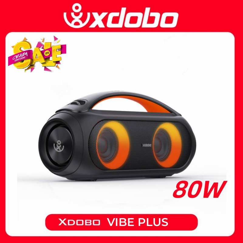 XDOBO Vibe Plus 80W Portable Bluetooth Speaker Wireless Soundbar BT5.0 TWS Sound Box Boombox Audio Player. 