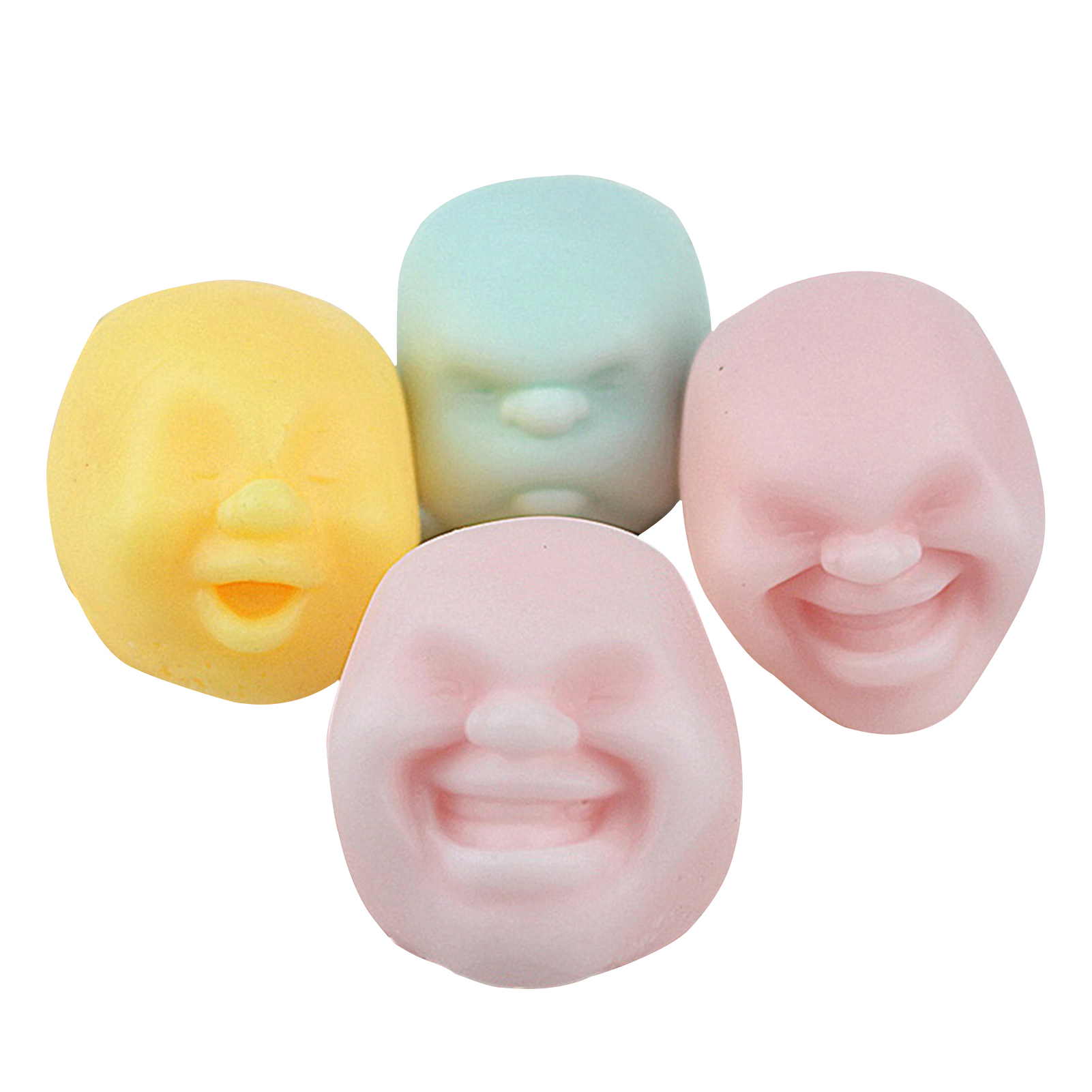 Smiling Human Face Squeeze Vent Ball Adult Stress Relief Decompression Toy for Home. 