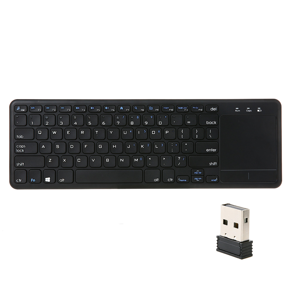 2.4G Wireless Touchpad Keyboard Multi-touch Ultra-slim with USB Receiver for Android Smart TV Computers Ladtops Desktops. 