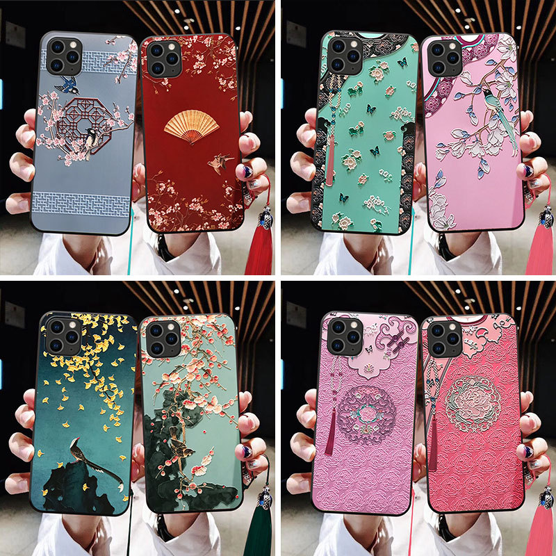 Yanxi Raiders tassel phone case is suitable for iphone11pro advanced national style simple anti-drop hanging jewelry protective case