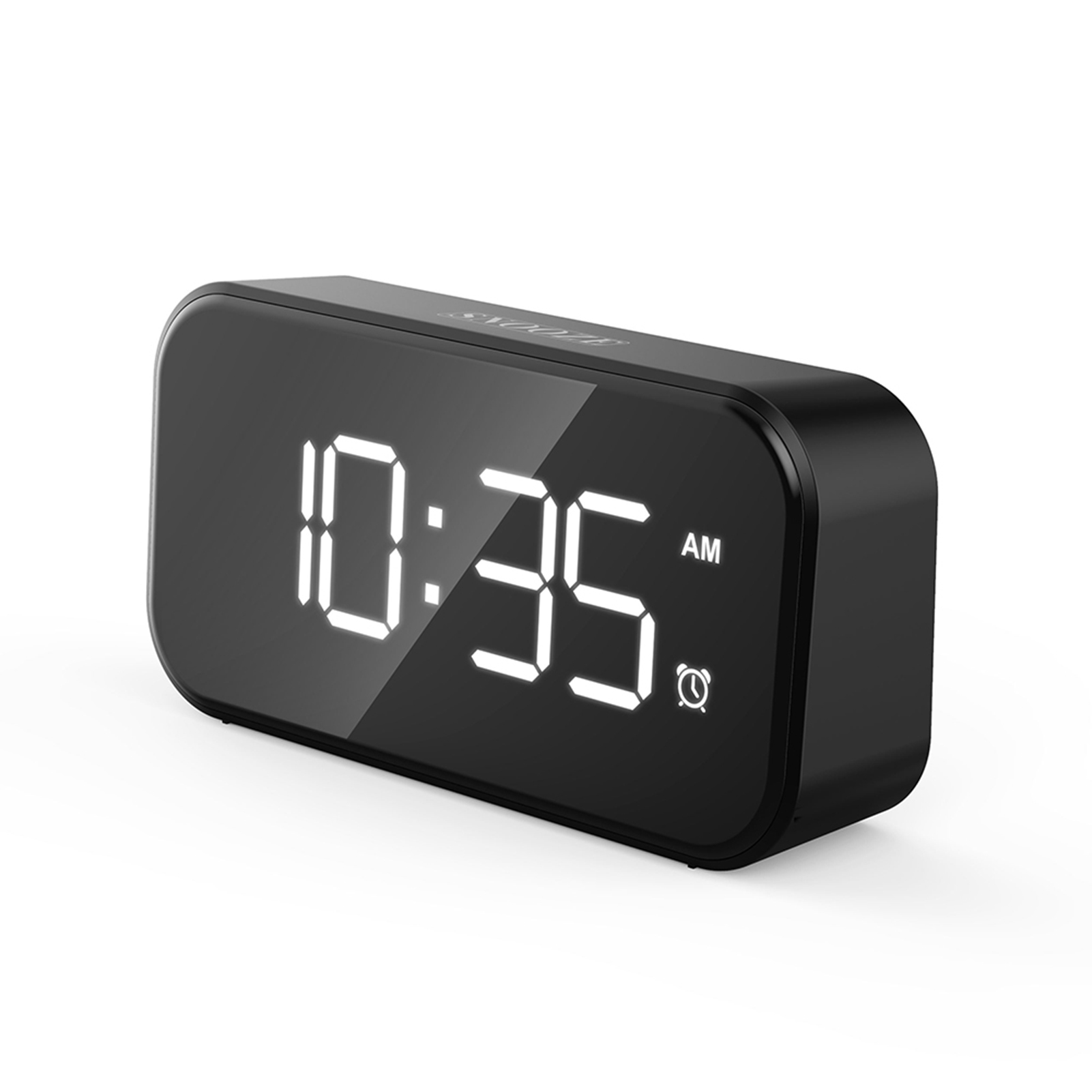 【3C VictoryEagle】White Digital Alarm Clock with USB Port for Charging Adjustable Brightness Dimmer Display 12/24Hr Snooze Adjustable Alarm Volume Small Desk Bedroom. 