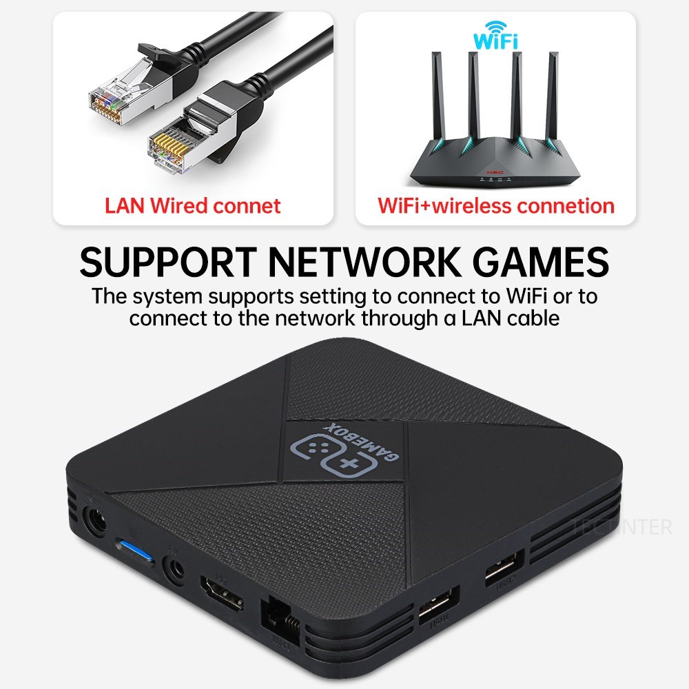 Dual-System Portable Game Box 4K Video Game Console Game Stick Retro Game Console Built in 40000 Games for PSP/N64 128G TV Box. 