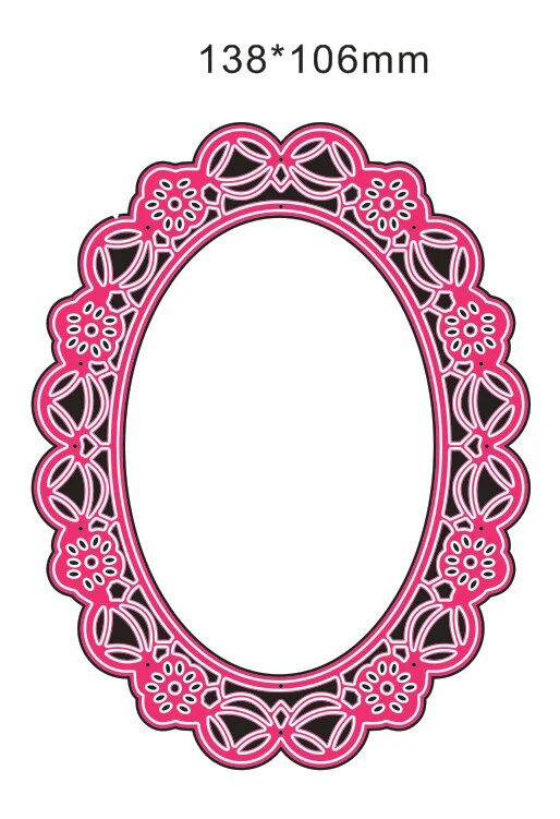 Metal Cutting Dies Floral Mirror Frame 2020 New Crafts Die Stencil For DIY Scrapbooking Paper Cards Embossing Die Template. 