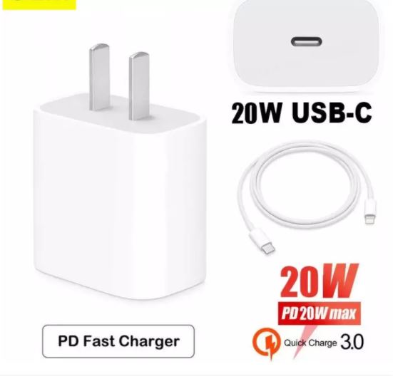 iPhone Fast Wall 20 watts USB,type-c Fast charging cable apply to iPhone 12/12 Pro/12 Pro Max/12 Mini/11 pro max/ 11 pro/ 11/ 6/6+/7/7+/8/8+/X/XS/11/X/XR/XS/XS Max - charger. 