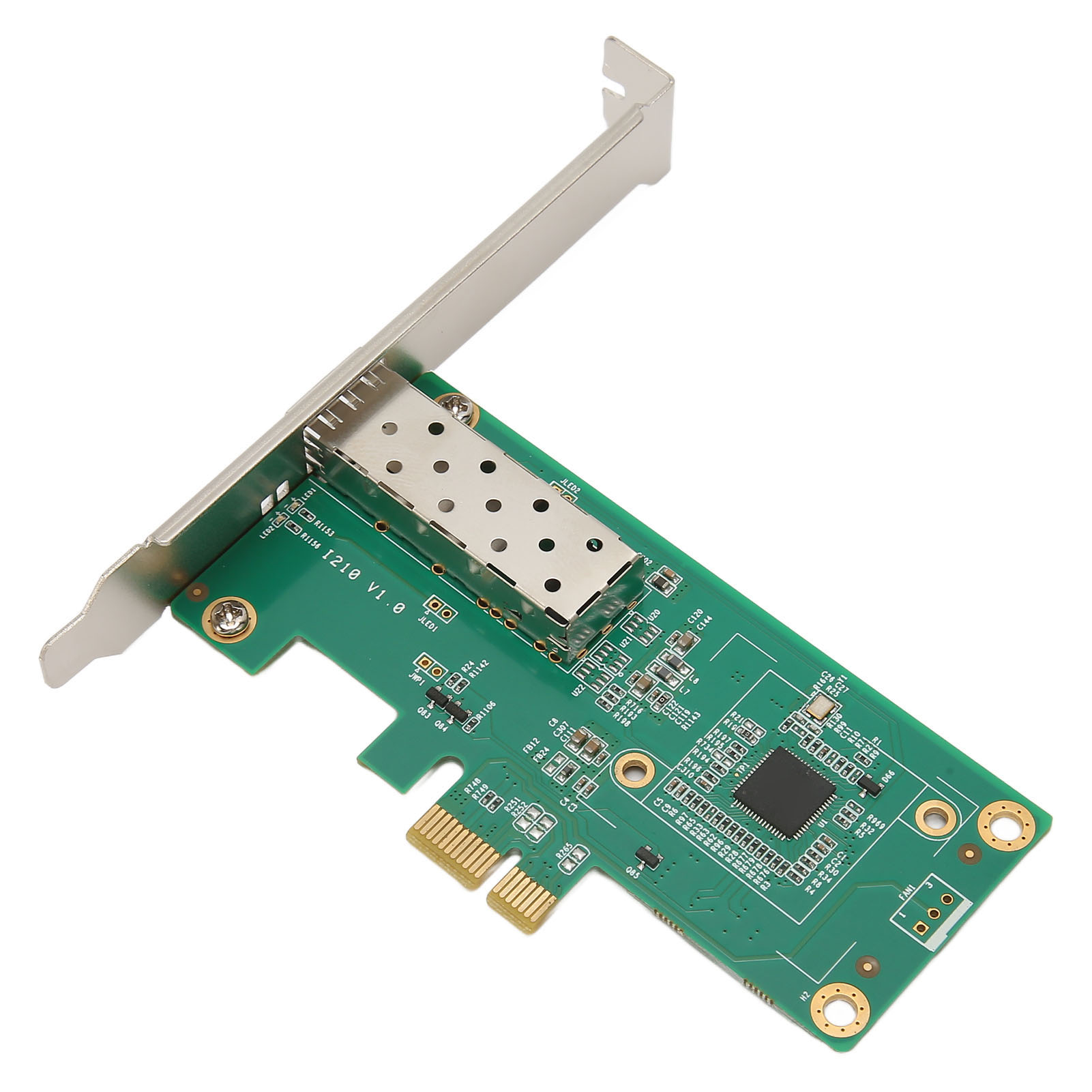Server Network Adapter Full Half Duplex SFP Network Card PXE Diskless 10/100/1000Mbps I210 Chipset PCI Express 2.1 for Chassis. 