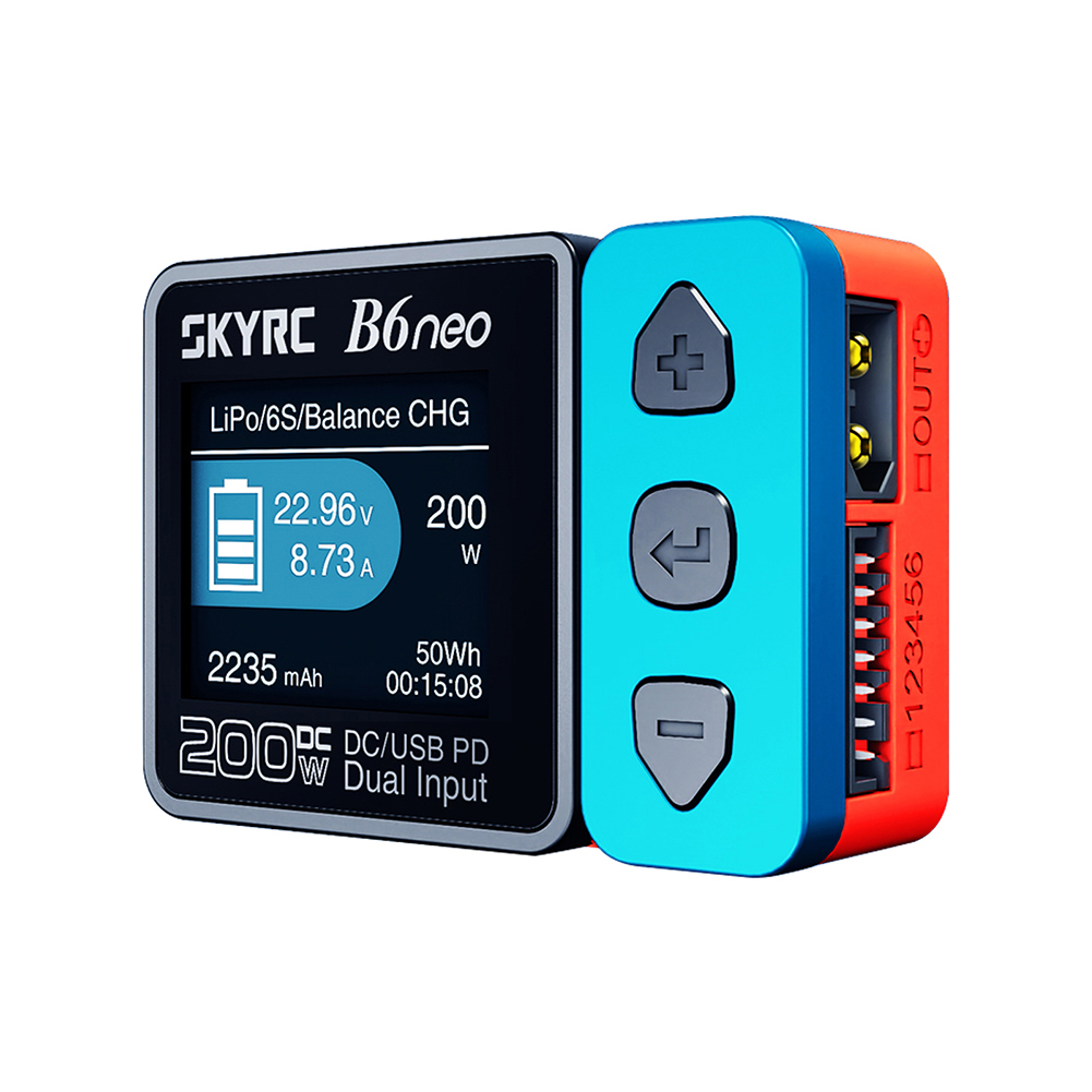 SKYRC B6neo Intelligent Charger Power DC200W PD80W Multi-Function Smart Battery Balance Charger Discharger. 