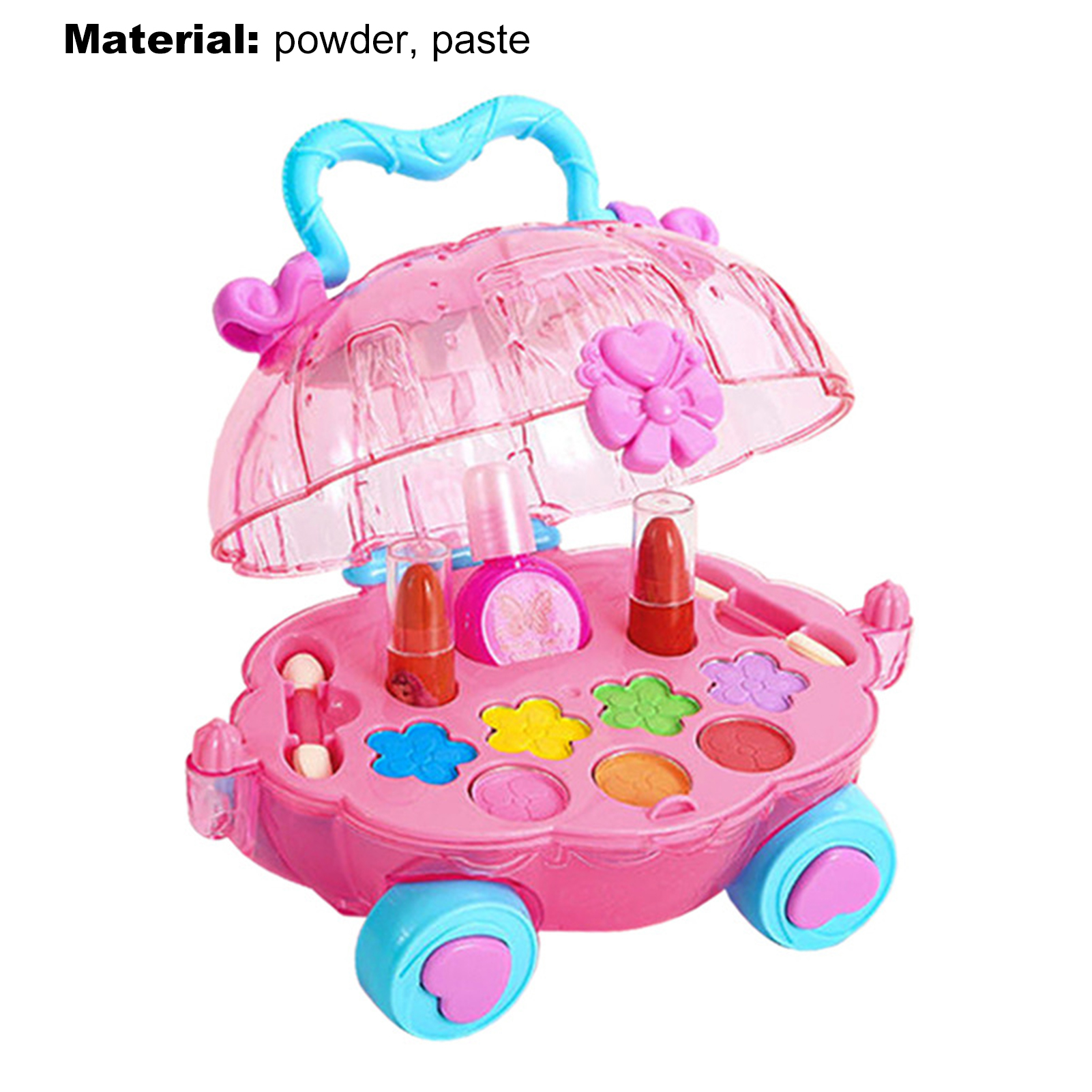 Cosmetics Toy Set Realistic Expertly Crafted Convenient Kids DIY Funny Makeup Toy for Girl. 