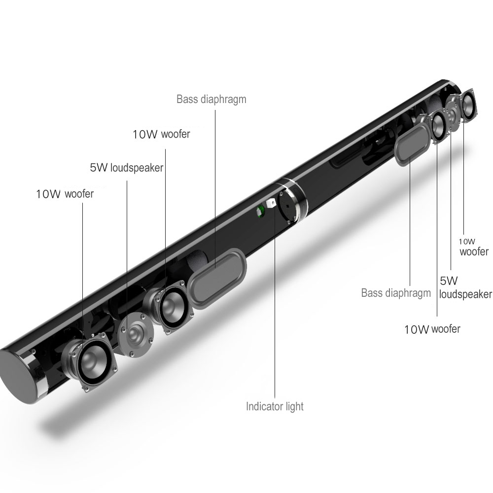 LP1807 Wireless Bluetooth Speaker, Support AUX / Optical / HDMI ARC / RCA / Subwoofer / USB. 