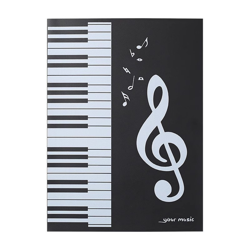Piano Music Score Folder Six-Page Expansion Sheet Music Folder Music Spectrum Clip Foldable 6 Page Piano Score Book with Clip Can Be Modified. 