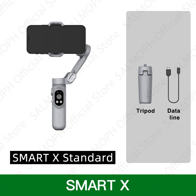AOCHUAN Smart X / X Pro 3-Axis Foldable Handheld Gimbal Stabilizer Fill Light Wireless Charging For Smart Phone Action Camera. 