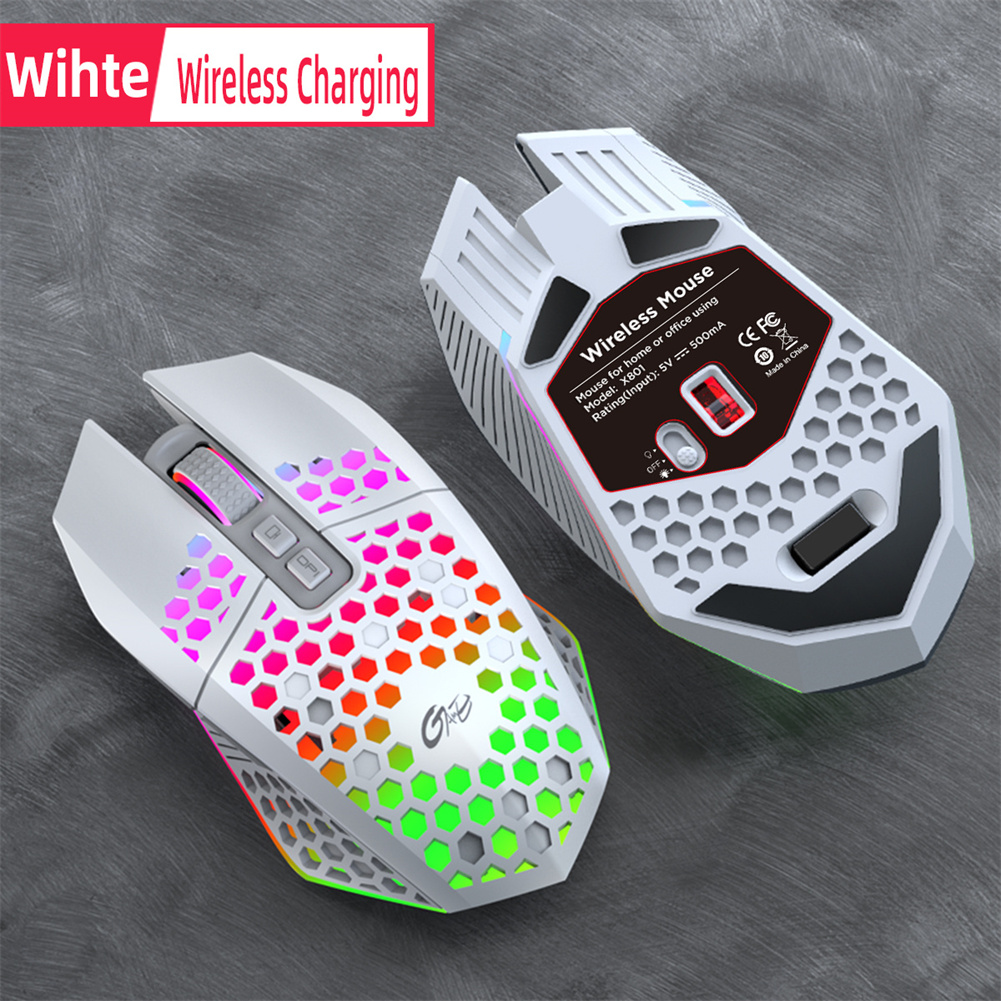 Wireless Mouse, Lighting Ergonomic Wireless Mouse, 2.4GHz USB Cordless Mouse, 1600DPI 500MAH Rechargeable Wireless Mouse For Computer Laptop PC. 