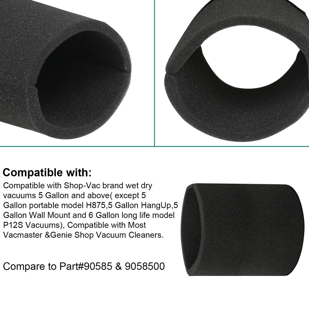 Filter & Foam Filter, Fits 5 Gallon and Up Wet Dry. 