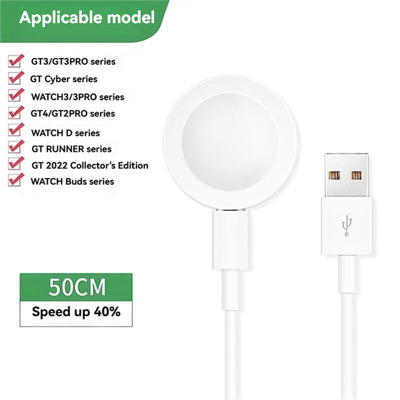 3X Wireles Magnetic Charger for Watch 4 3 Pro D GT5 GT4 GT3 GT3 Pro GT Cyber Runne GT 2022 Smart Watch. 
