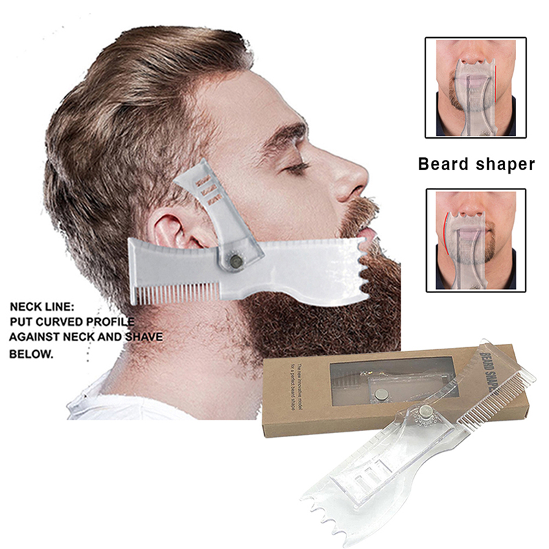 Adjustable Beard Shaping Tool Men Portable Styling Stencil Comb Template Trimmer SUPER BABY. 