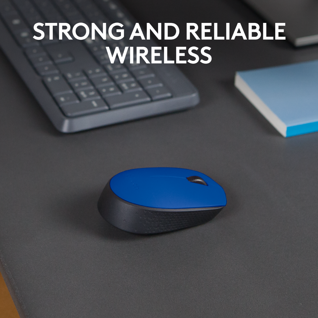 Logitech M171 Wireless Mouse, 2.4 GHz with USB Nano Receiver, Optical Tracking, 12-Months Battery Life, Ambidextrous, PC / Mac / Laptop. 