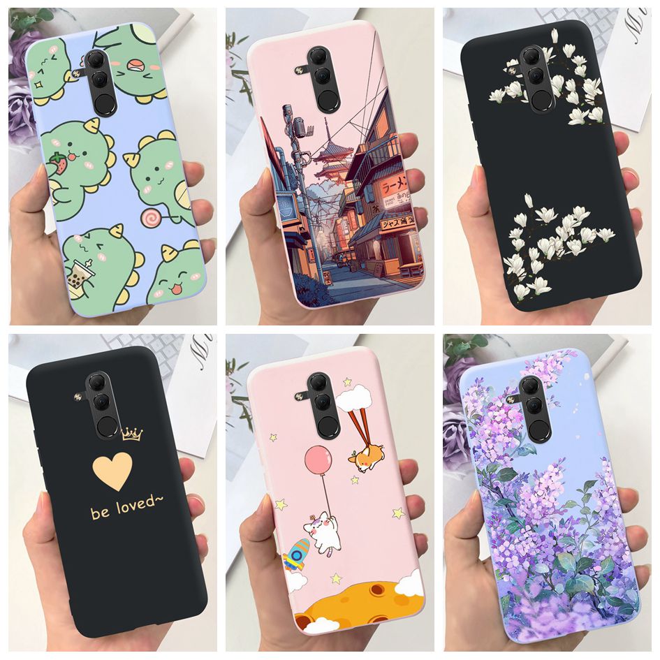 For Huawei Mate 20 Lite Case SNE-LX1 SNE-LX2 SNE-LX3 Protect Cover Popular Flower Soft Silicone Funda For Mate20 Lite Phone Case