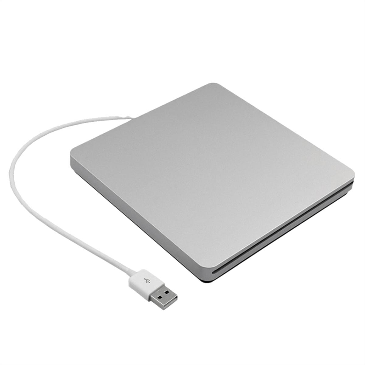 External DVD Drive USB 2.0 Portable DVD Drive DVD Burner for Laptop Macbook Pro Air Windows 7/8/10 Silver