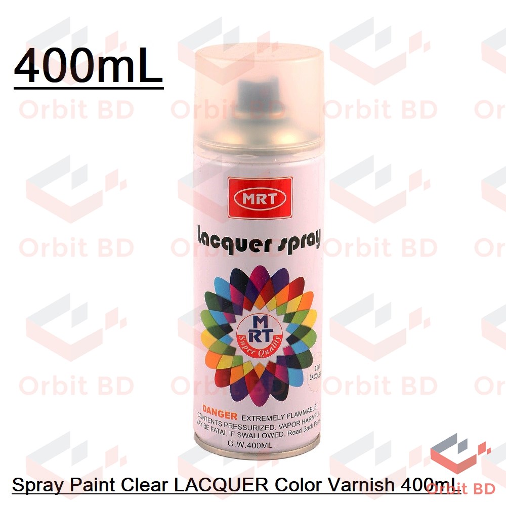 Spray Paint Clear190 LACQUER Color Varnish 400mL Multipurpose Spray Paint Can Lacquer Color Uses Metal Wood Furniture. 