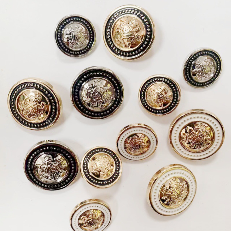 [ New ] Metal Button Suit Coat Button Suit Cufflinks Trouser Buttons round Woolen High-Grade Buttons Top for Women Windbreaker Button