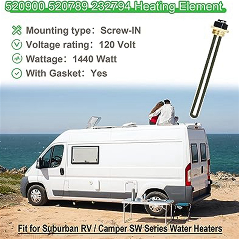 For Suburban RV SW Series 520900 Water Heater Elements Heating Tube. 