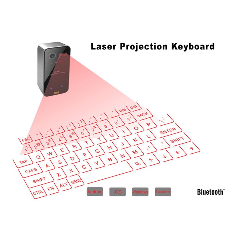 Mini Portable Laser Virtual Projection Keyboard And Mouse To For Tablet Pc. 