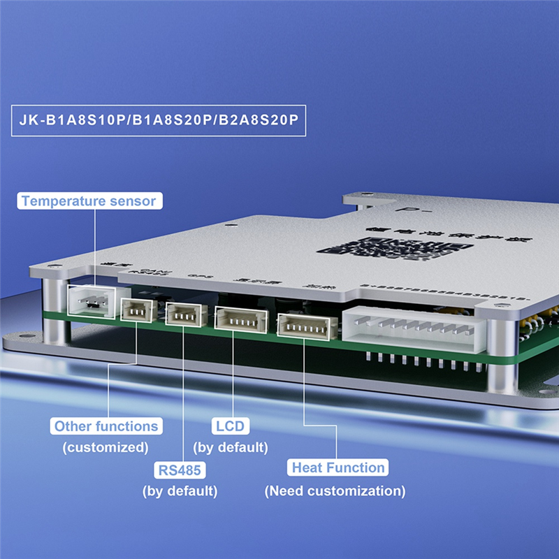 JK Smart Active Balance BMS Board 3S to 8S 200A JKBMS for Li-Ion Lifepo4 Battery Balancing with Bluetooth BT Feature. 