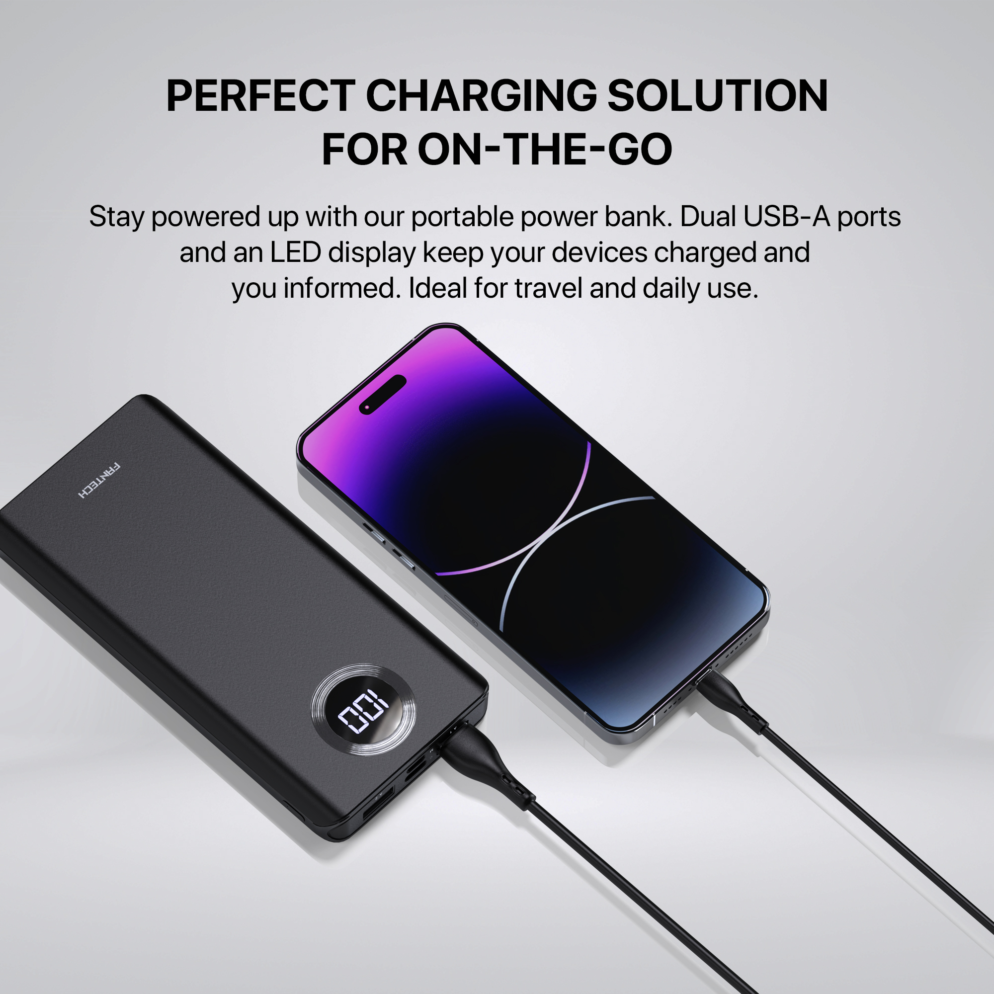 FANTECH S2 PowerBank 10000mAh Slim Mini Type C Micro Dual Output 10W Safe Reliable High-Speed Charge PowerPack Portable Power Bank. 
