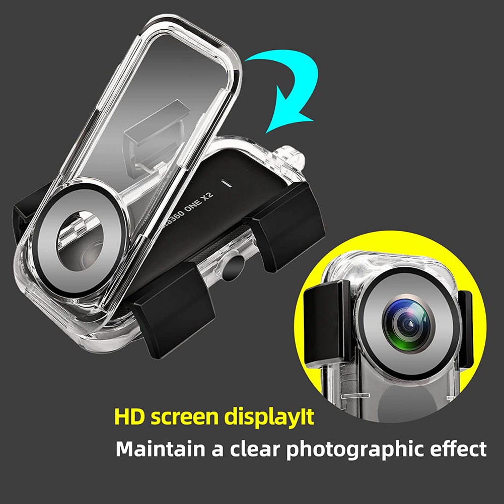 FORIDE Waterproof Housing Case for Insta360 ONE X2, Underwater Dive Protective Shell 40M (131Ft) Aciton Camera Accessories. 