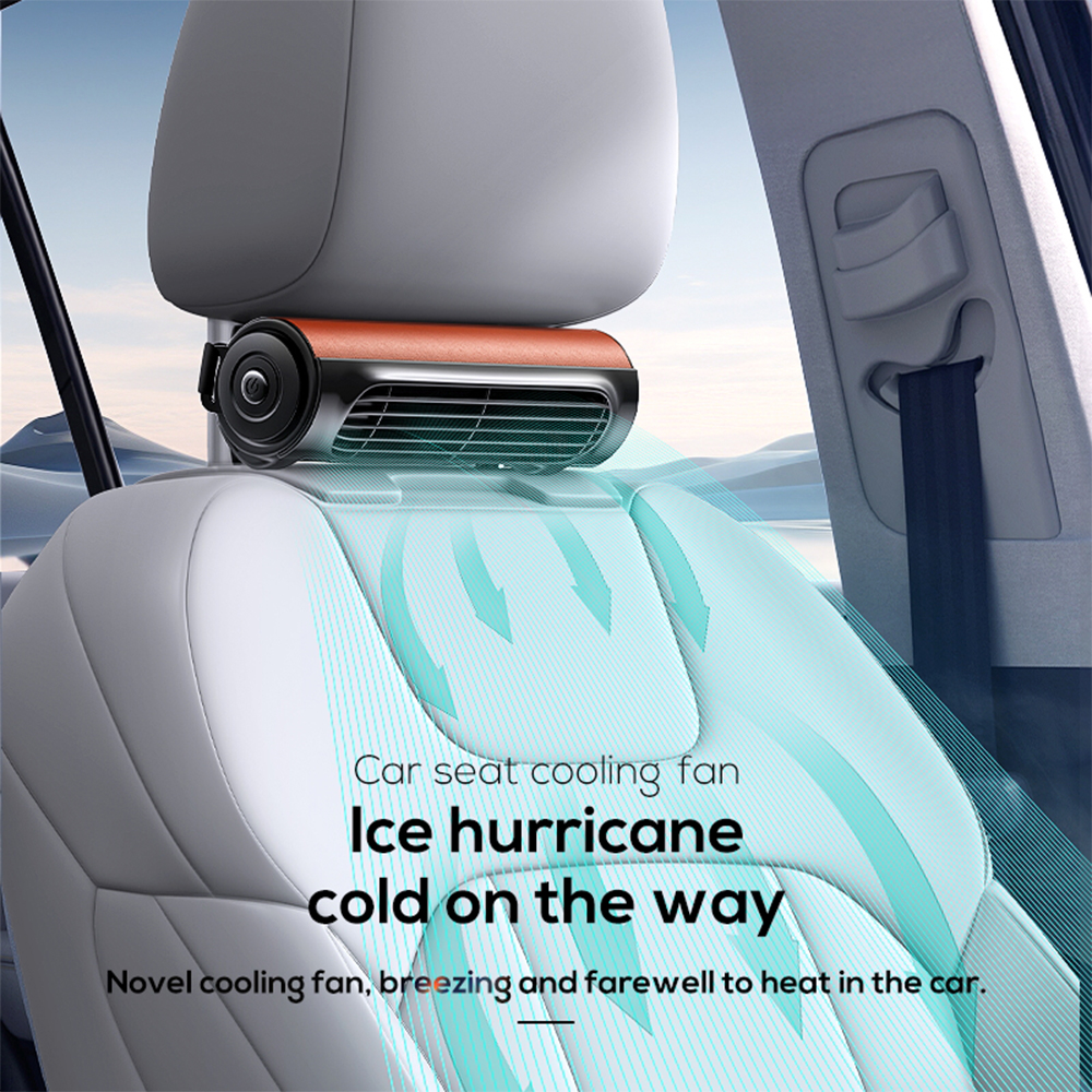【New Product+Ready Stock+COD】 CF02 Innovative Car Seat Fan with Strong Wind Low Noise Three Adjustable Speeds Space-saving Design Ideal for Interior Cooling. 