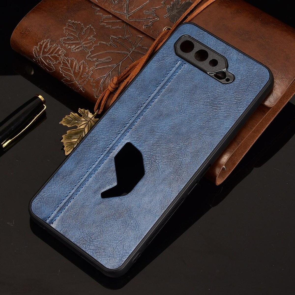 lthmy for Asus ROG Phone 5 Shockproof Sewing Pattern Skin PC PU TPU Case
