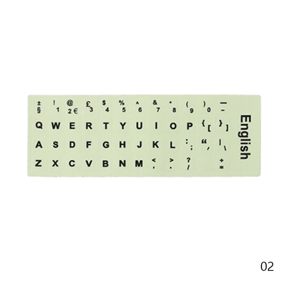 【Lejia】Luminous Waterproof Russian English Italian German Spanish Language Keyboard Stickers Protective with Button Letters Alphabet for Computer. 