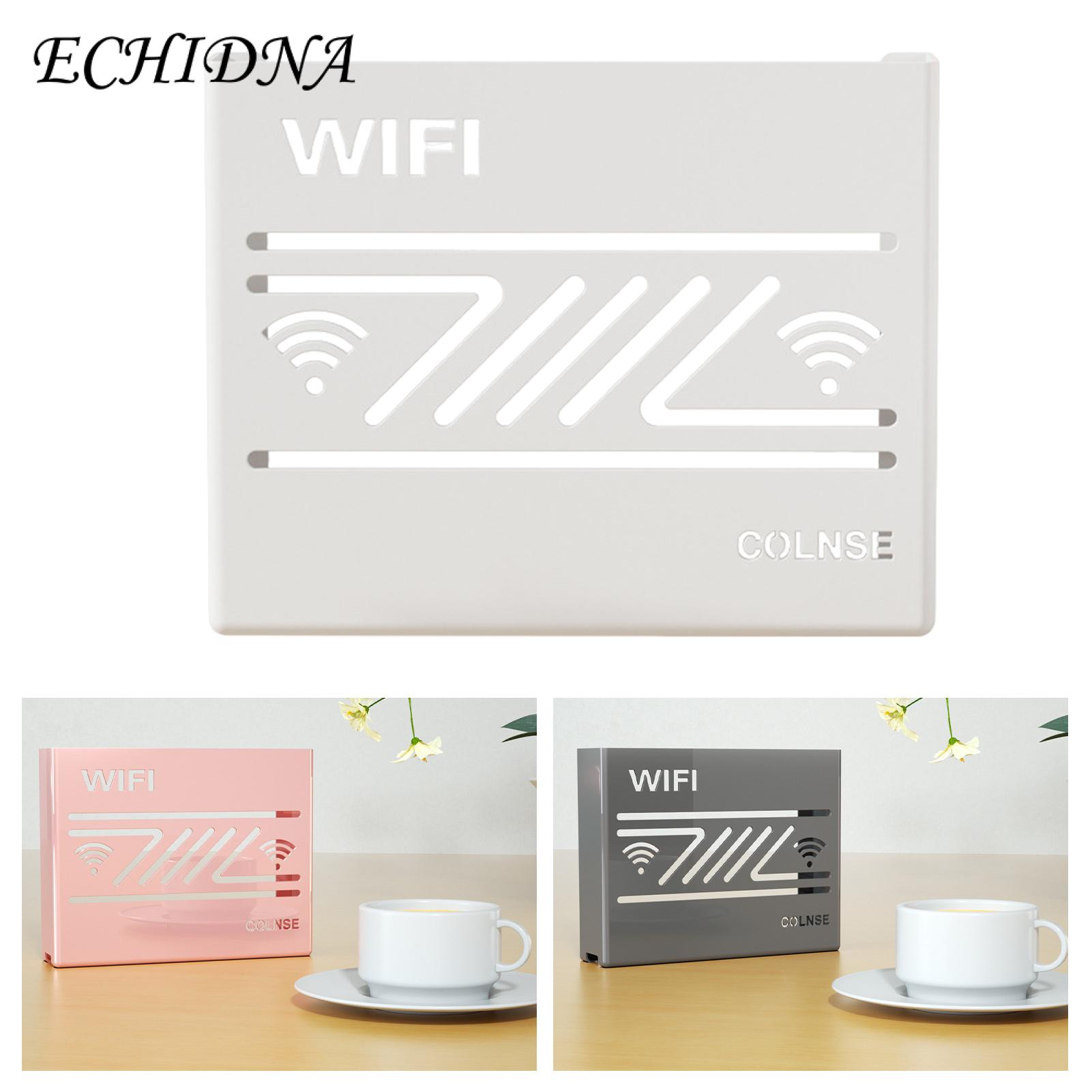 Heavy Duty Router Box Multi-functional Wall Mount Storage Rack for Wifi Router Tv Set-top Box More Efficient Heat Dissipation Modern Design Home Organizer for Southeast Asian Buyers Strong Durable. 
