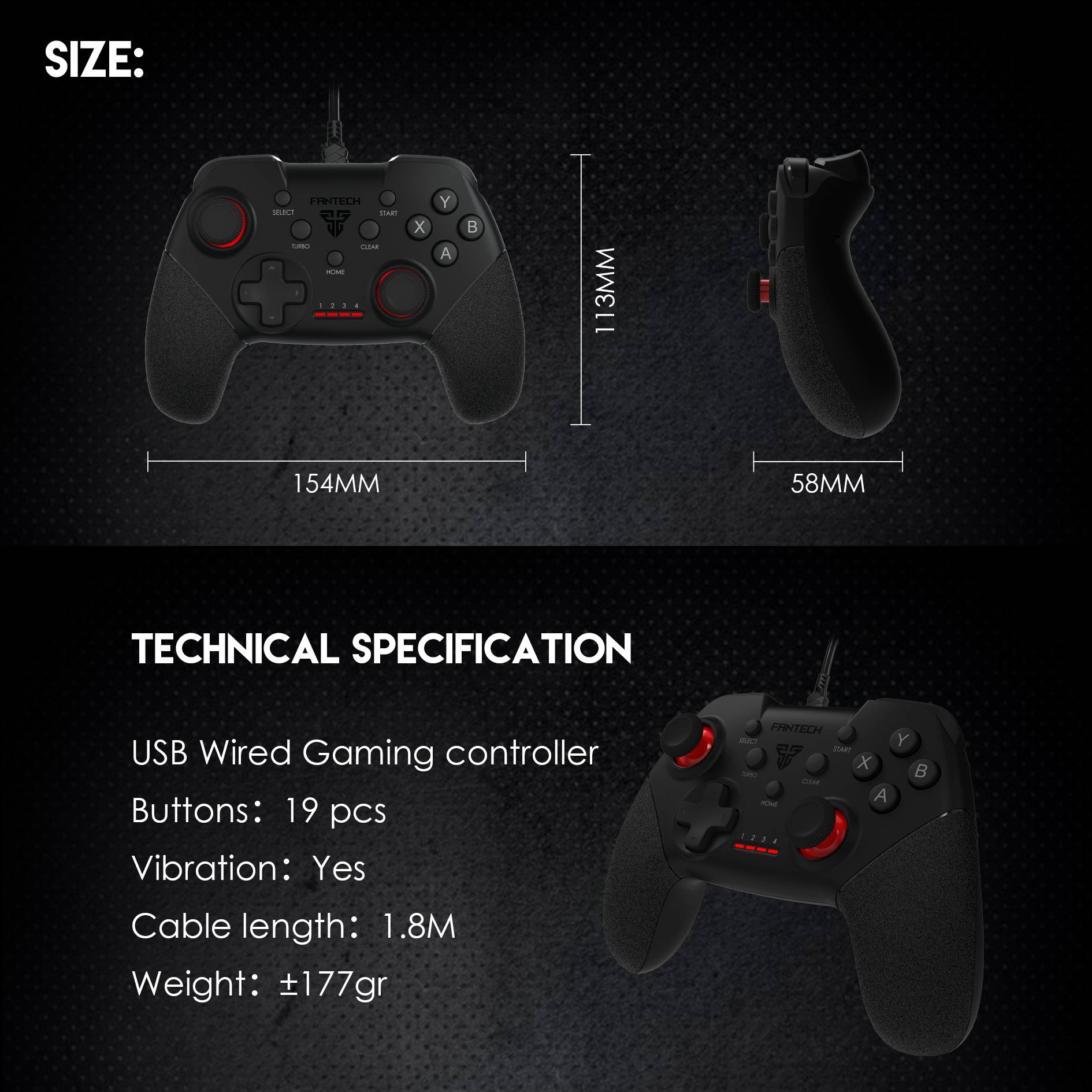 Fantech GP13 Shooter II Gaming Controller Gamepad for ultra gaming in Desktop and Laptop. Smooth gameplay, comfortable play, best gaming experience. 