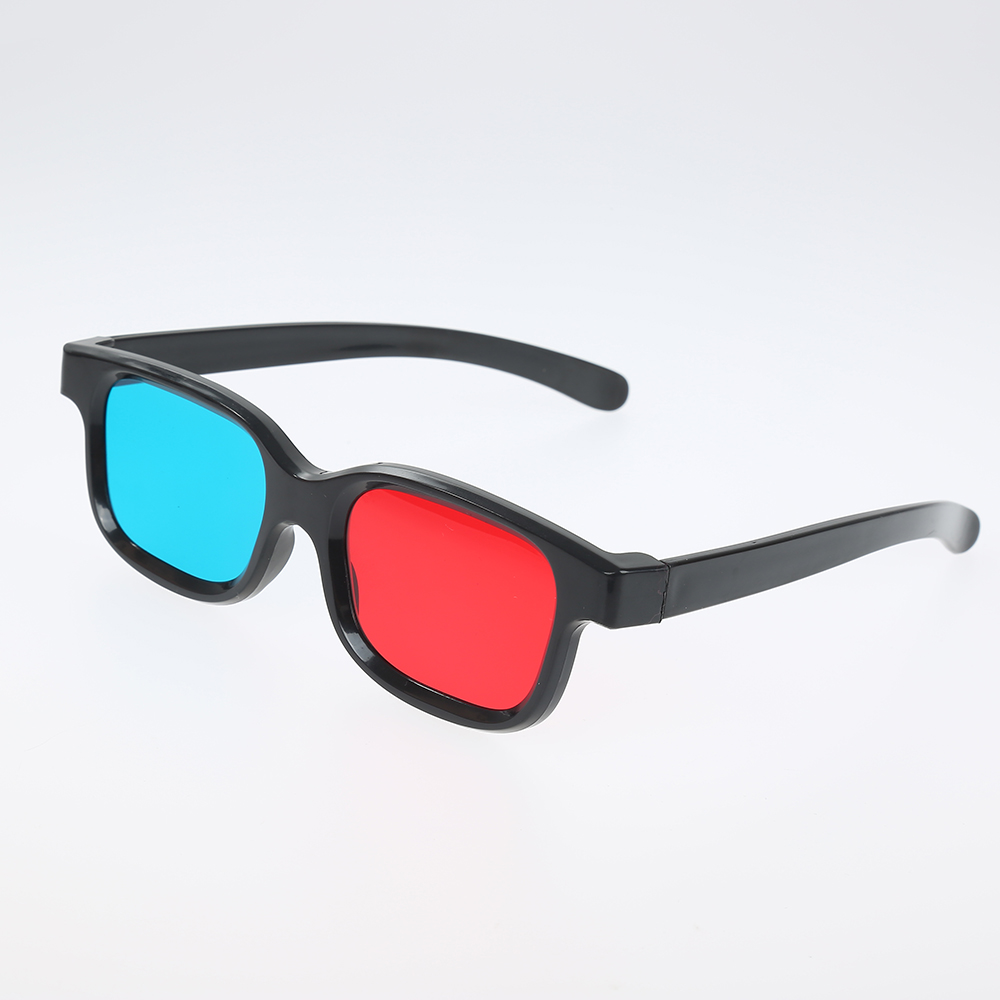 Universal Durable 3D Glasses Anaglyph Glasses Red and Blue Lenses Wrap TV Video Games. 