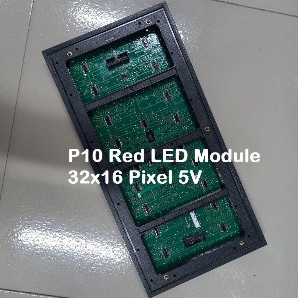 P10 RED LED Module 32×16 Pixel 320x160mm Brightness 5V Dot Matrix Screen Panel For Single Solor LED Display Indoor Outdoor Shopping Mall Scrolling Message LED Sign 16x32. 